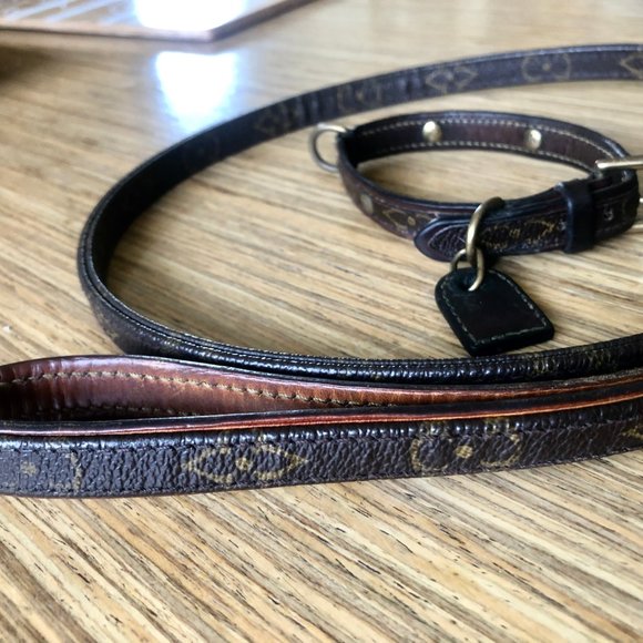 Authentic Louis Vuitton Dog Head Collar with Matching Leash - Small dogs - Picture 5 of 15
